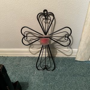 Cross candle holder